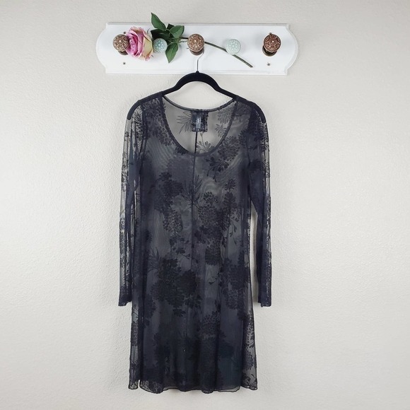 Simpli the Best Floral Whimsigoth Mesh Dress - Picture 1 of 7